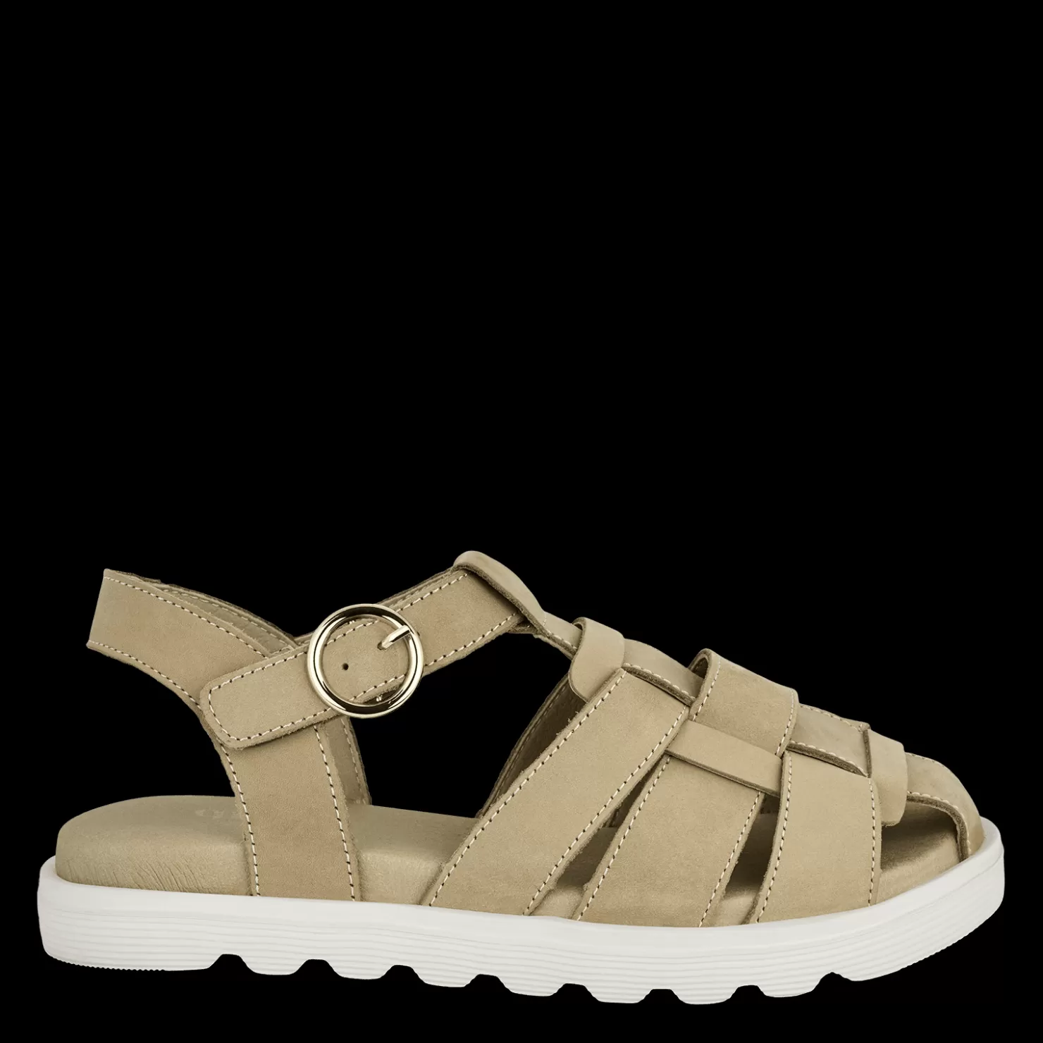 Green Comfort Sandaler med flad sål<ALLOW AIDA - Sand