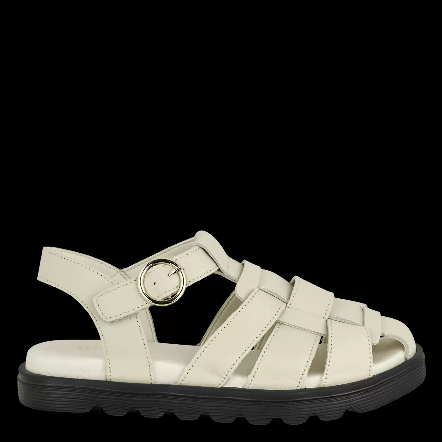 Green Comfort Sandaler med flad sål<ALLOW ASTA - CREAM WHITE Cremehvid