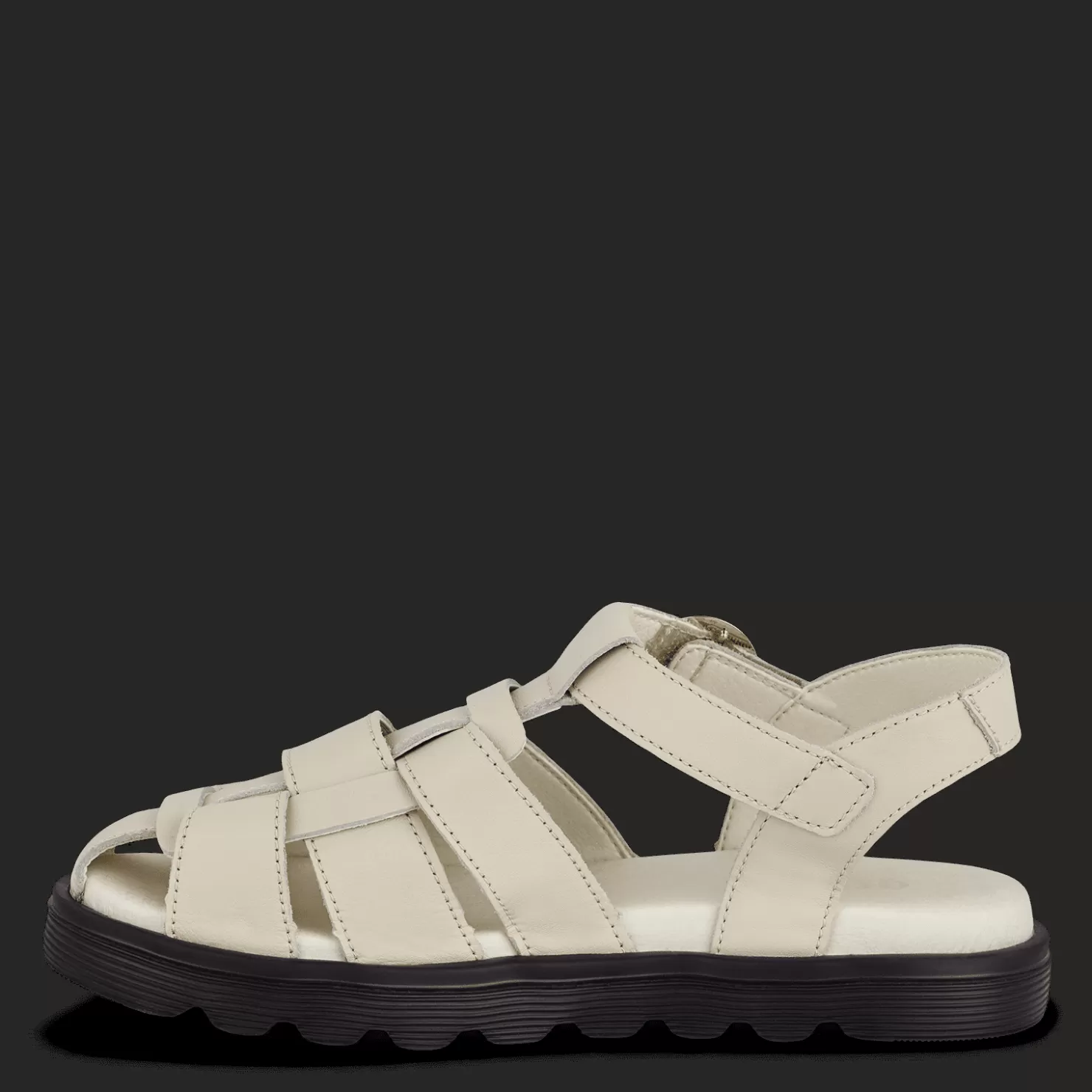 Green Comfort Sandaler med flad sål<ALLOW ASTA - CREAM WHITE Cremehvid