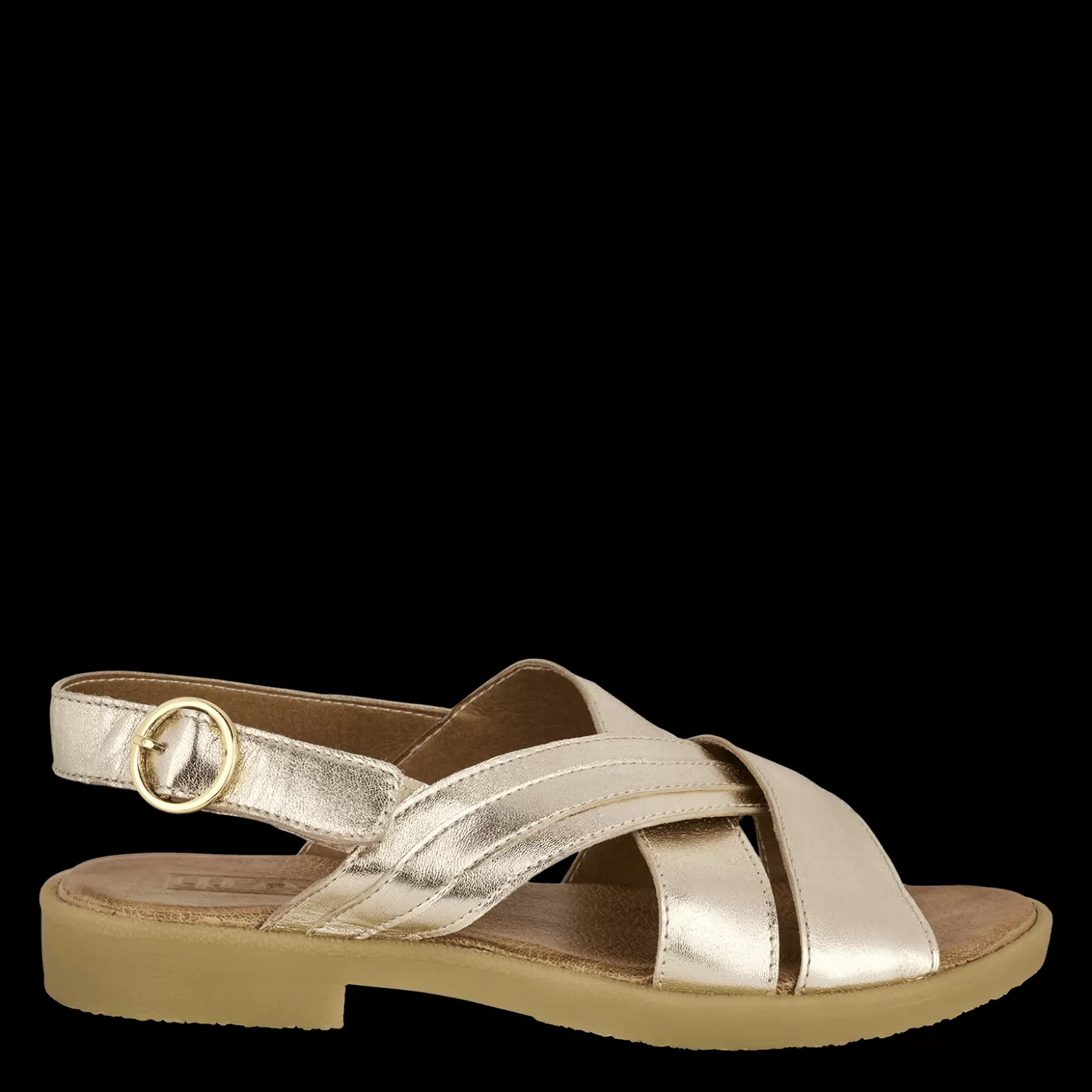 Green Comfort Sandaler med flad sål<CAROLINE CECE - GOLD Guld