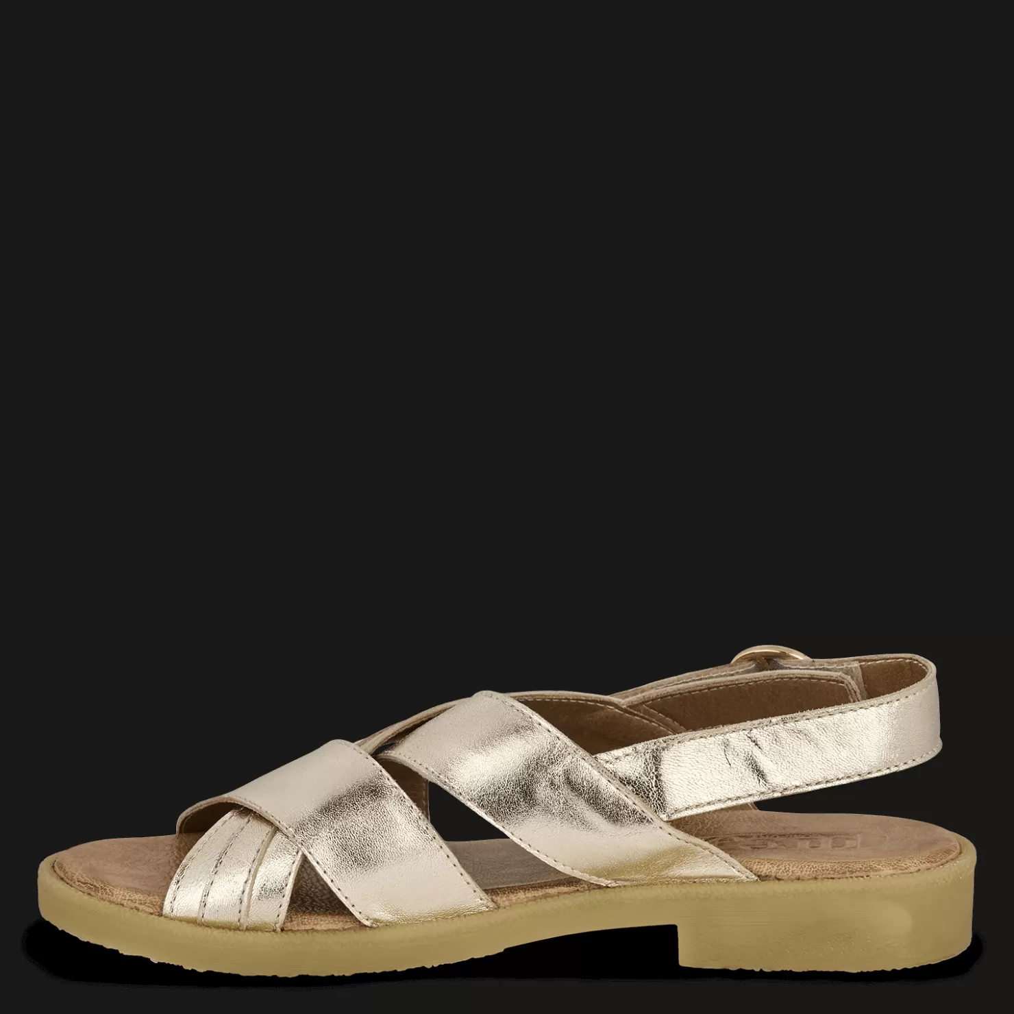 Green Comfort Sandaler med flad sål<CAROLINE CECE - GOLD Guld