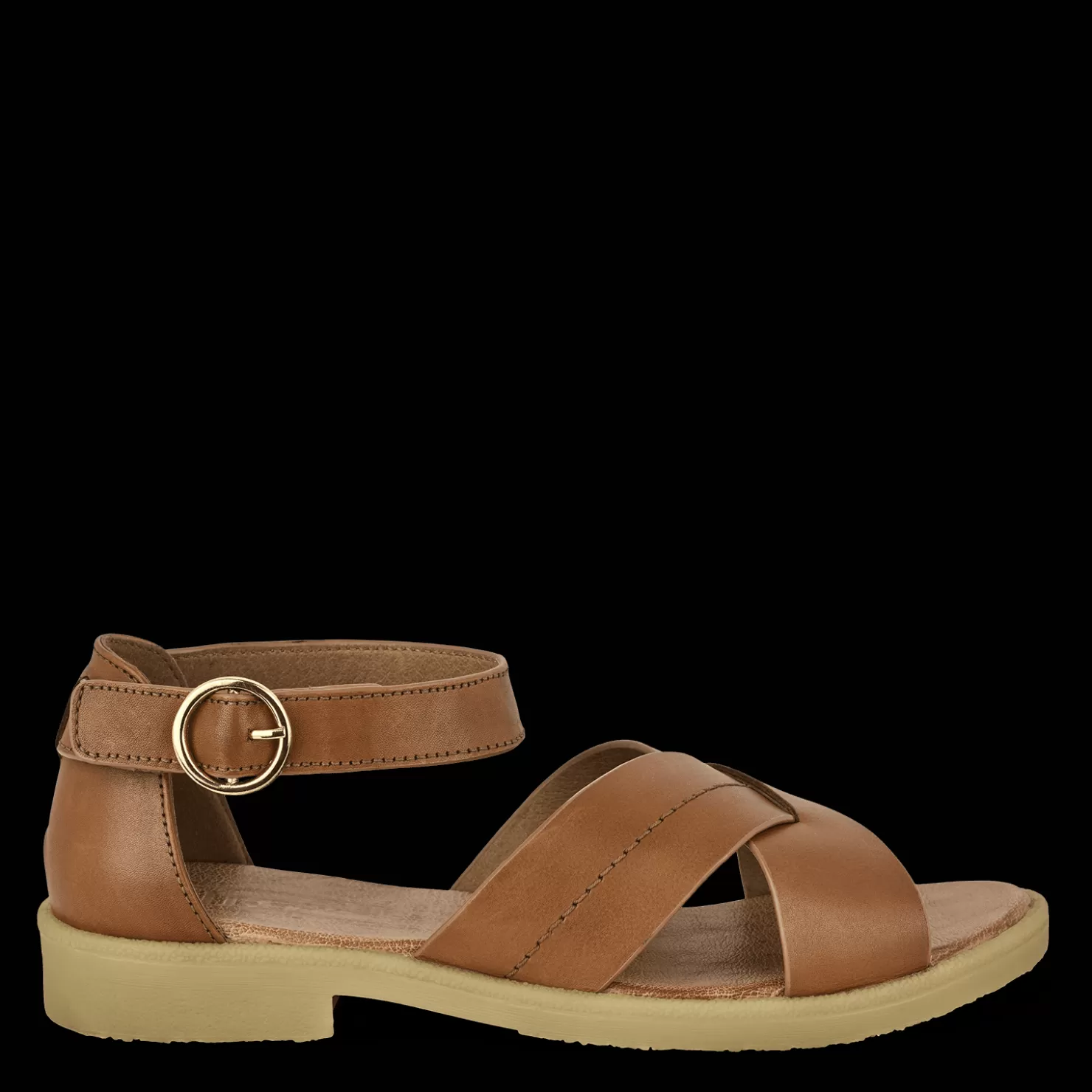 Green Comfort Sandaler med flad sål<CAROLINE COZY - BROWN Brun