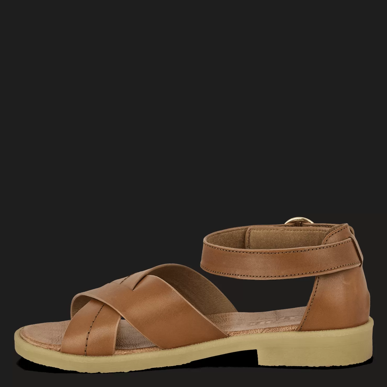 Green Comfort Sandaler med flad sål<CAROLINE COZY - BROWN Brun