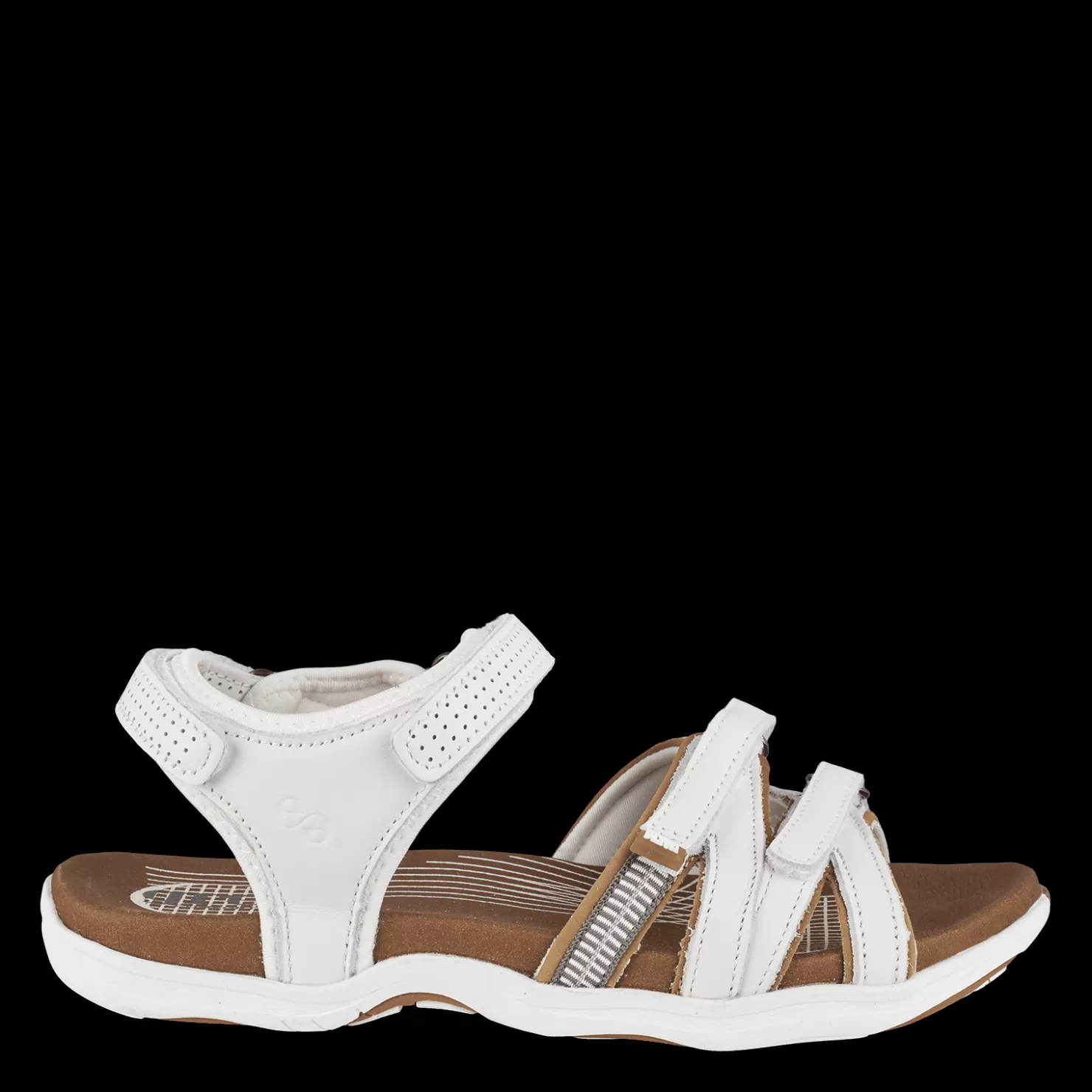 Green Comfort Sandaler med svangstøtte | Sandaler med flad sål<CORSICA CAIA - WHITE Hvid