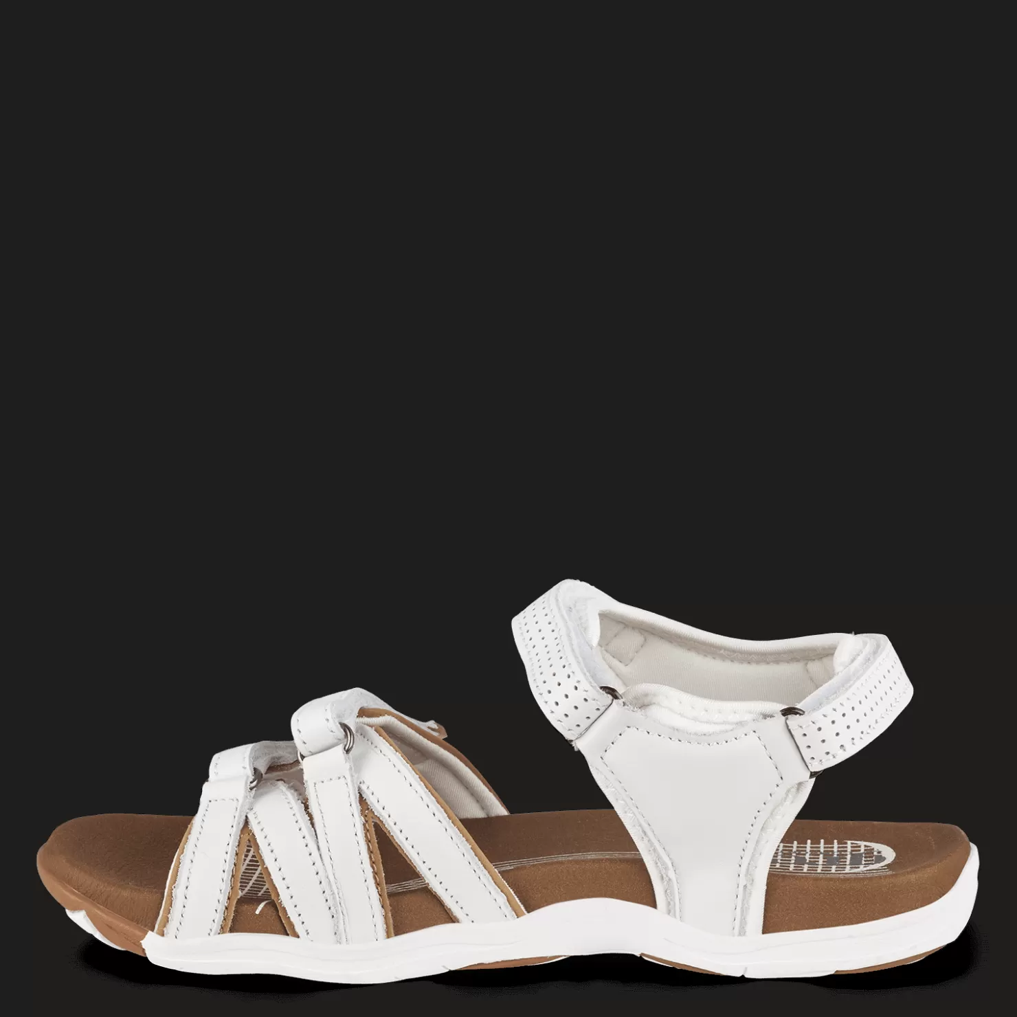 Green Comfort Sandaler med svangstøtte | Sandaler med flad sål<CORSICA CAIA - WHITE Hvid