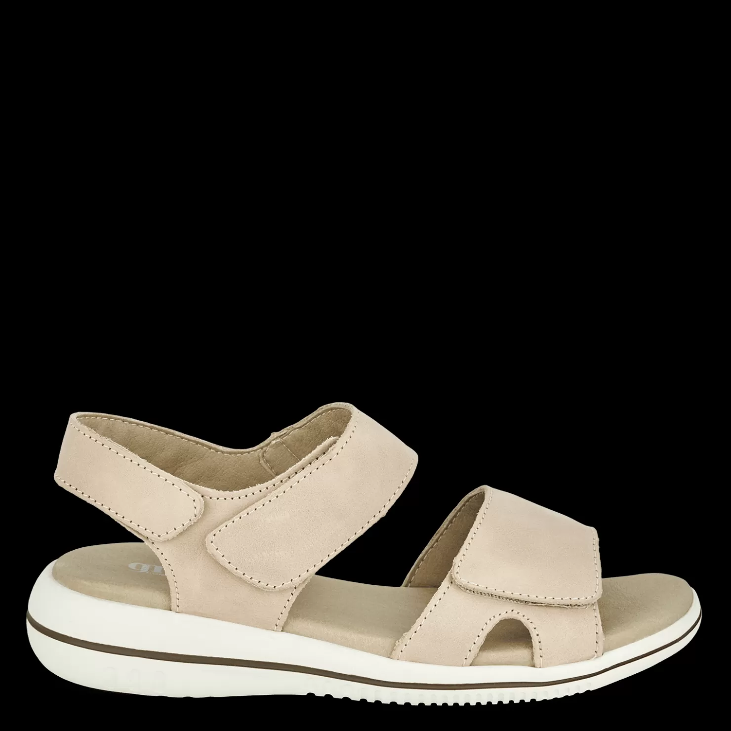 Green Comfort Sandaler med flad sål<LEAF LUCY - CREAM WHITE Cremehvid