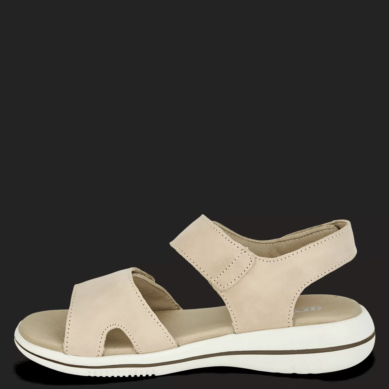 Green Comfort Sandaler med flad sål<LEAF LUCY - CREAM WHITE Cremehvid