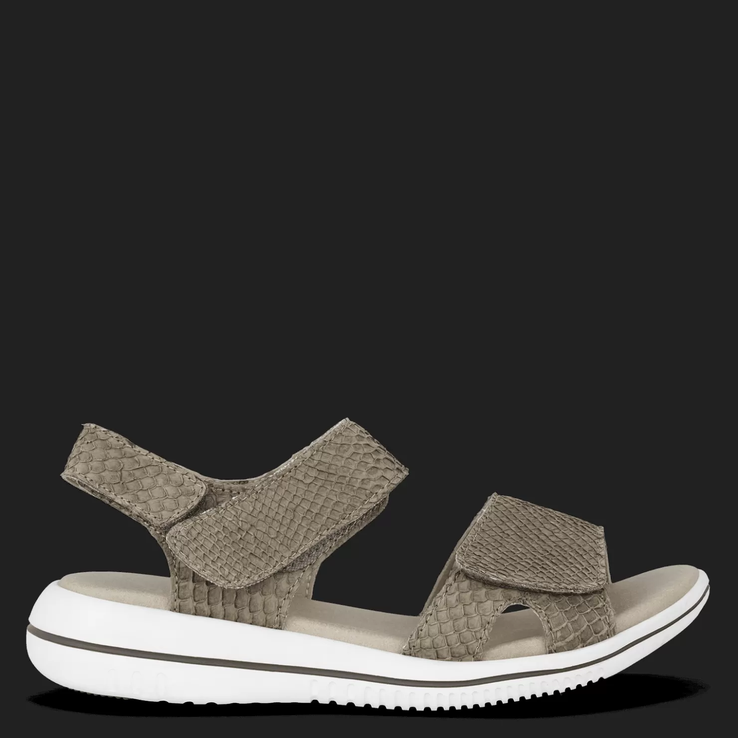 Green Comfort Sandaler med flad sål<LEAF LULU - Taupe