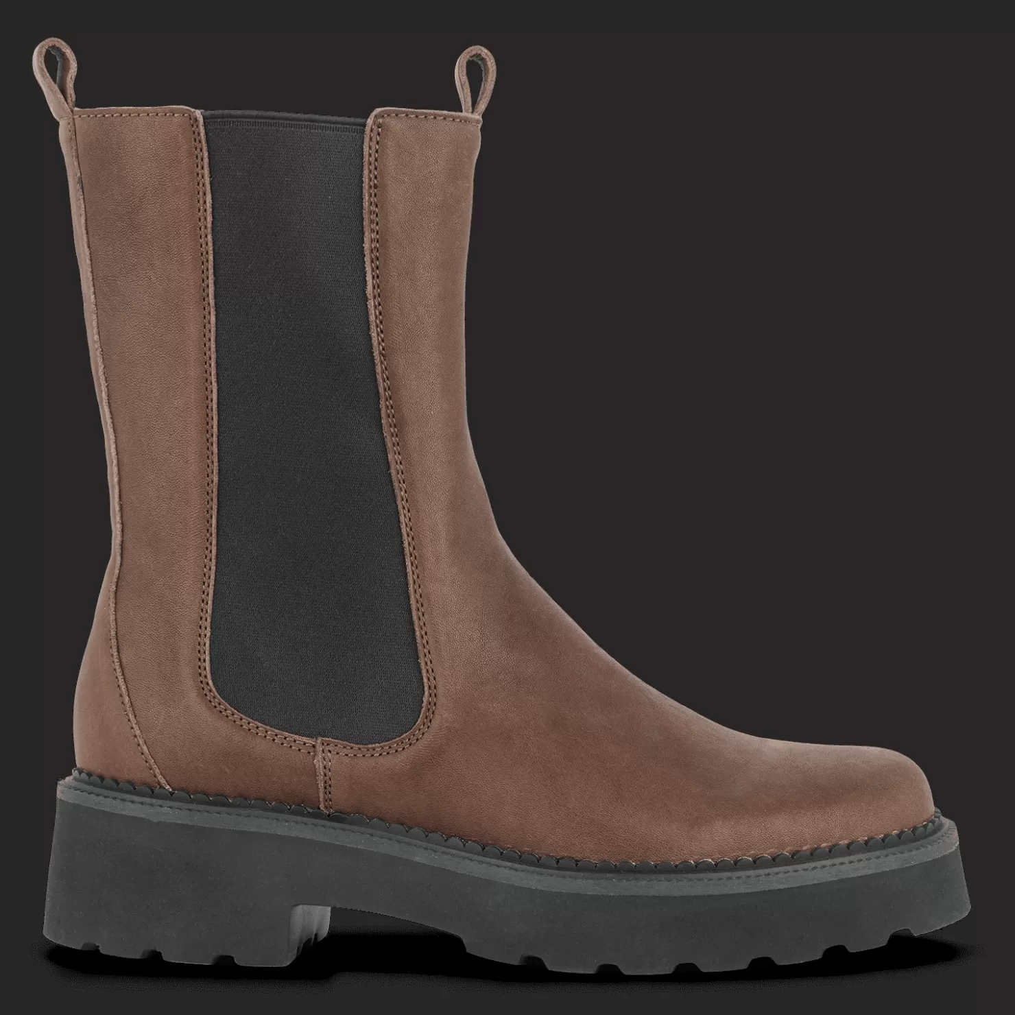 Green Comfort Lange støvler | Chelsea boots<PITCH PAOLA - BROWN Brun