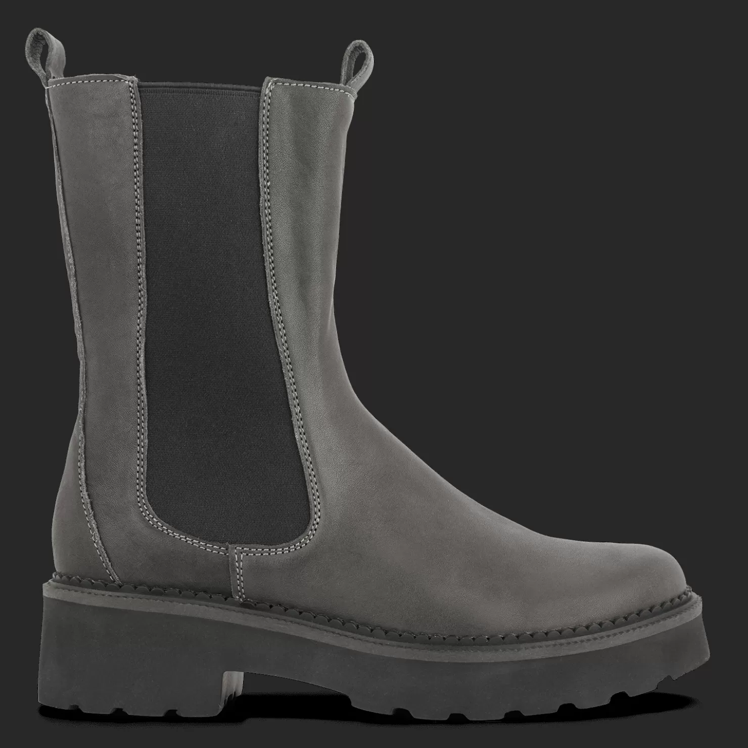 Green Comfort Lange støvler | Chelsea boots<PITCH PAOLA - WARM GREY Varmgrå