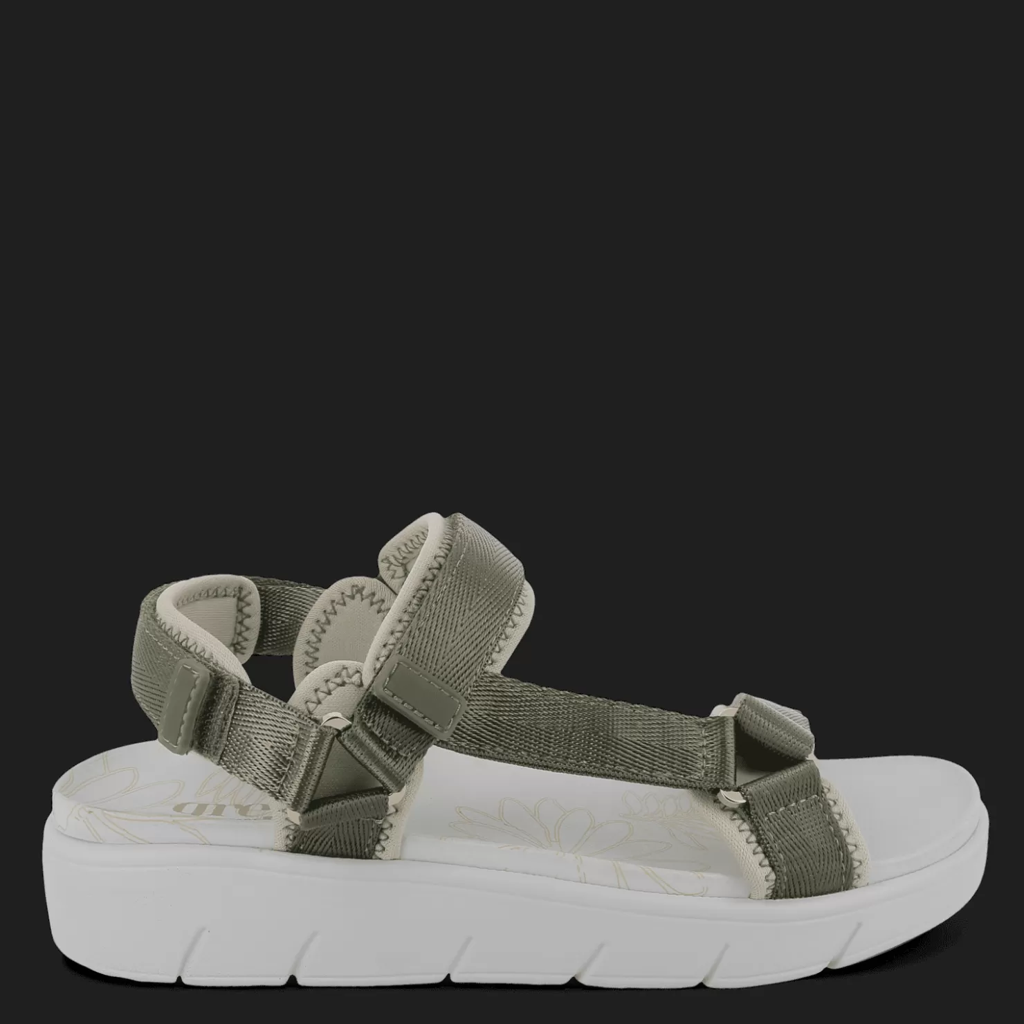 Green Comfort Sandaler med flad sål<REJOICE RIVER - Sage