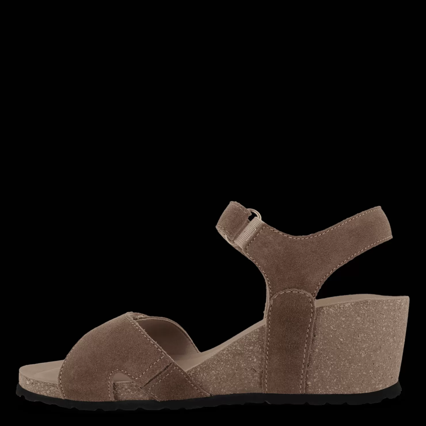 Green Comfort Sandaler med hæl<WAVE WILMA - Cognac